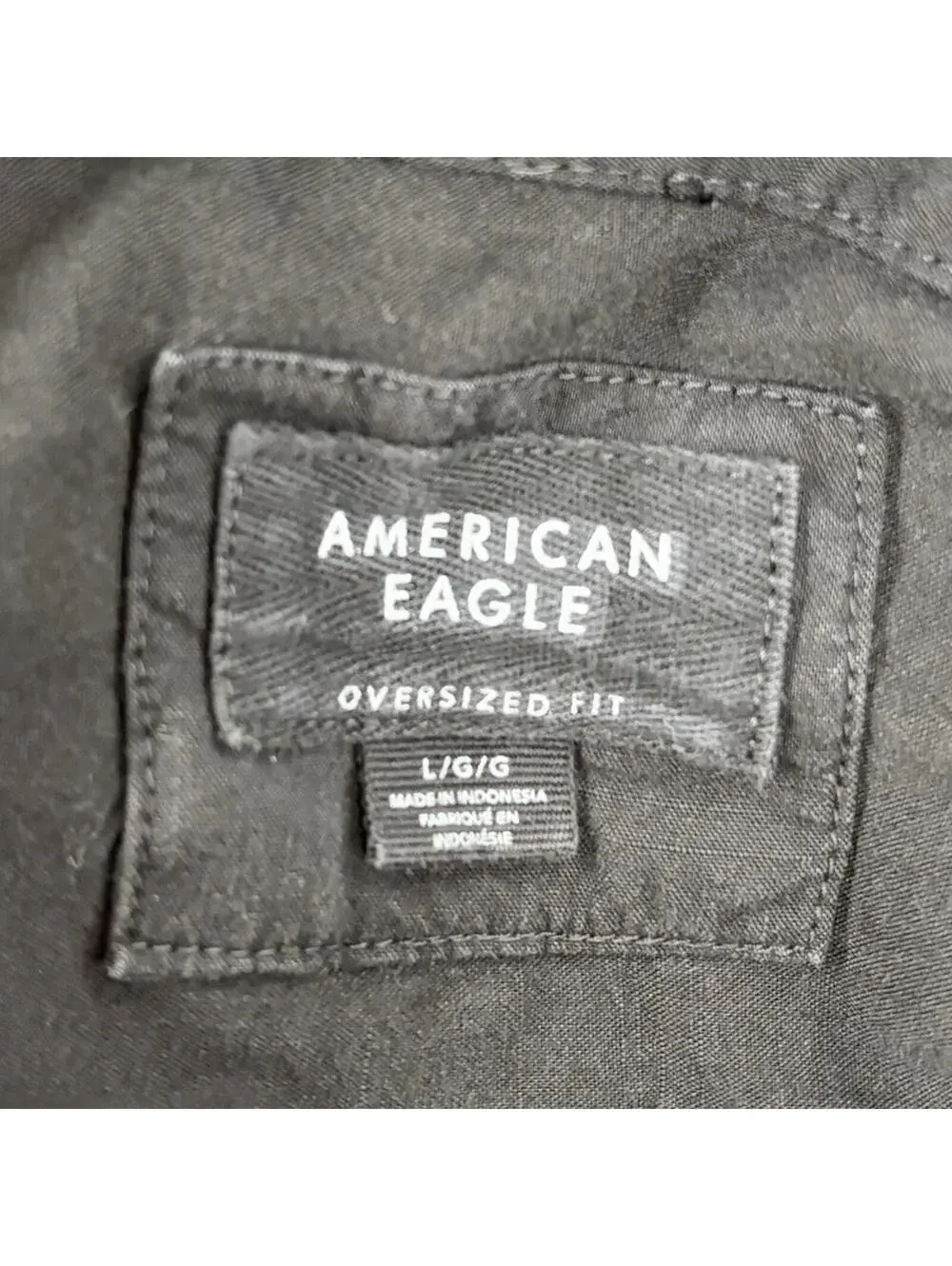 American Eagle Black Button Up Blouse (L) - Picture 4 of 4